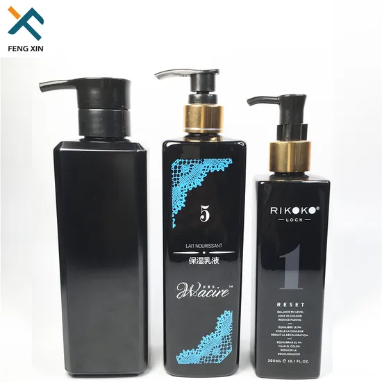 250ml 1L Square Pet Cosmetic Packing Shampoo Lotion Plastic Bottle